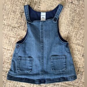 Carter's Blue Denim Pocket Overall Jumper Dress